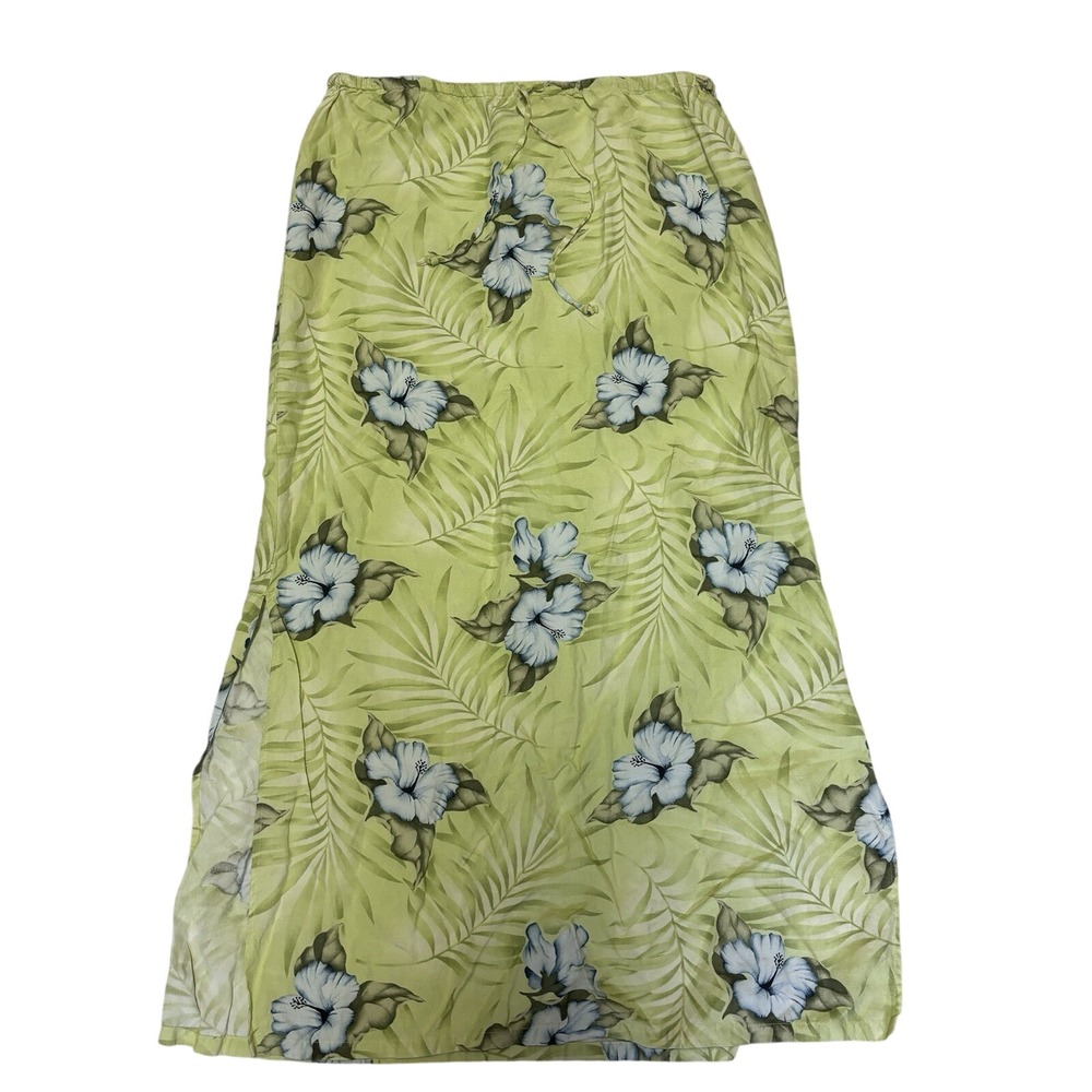 Vintage Tommy Bahama Women's Hawaiian Skirt Silk Linen Blend Tropical Floral 4